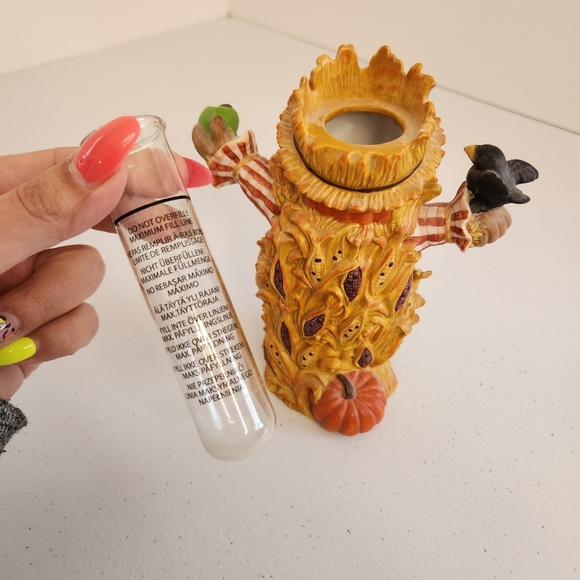 Partylite Scarecrow Reed Diffuser Holder Halloween Fall Pumpkin Home Decor Crow - Picture 9 of 11